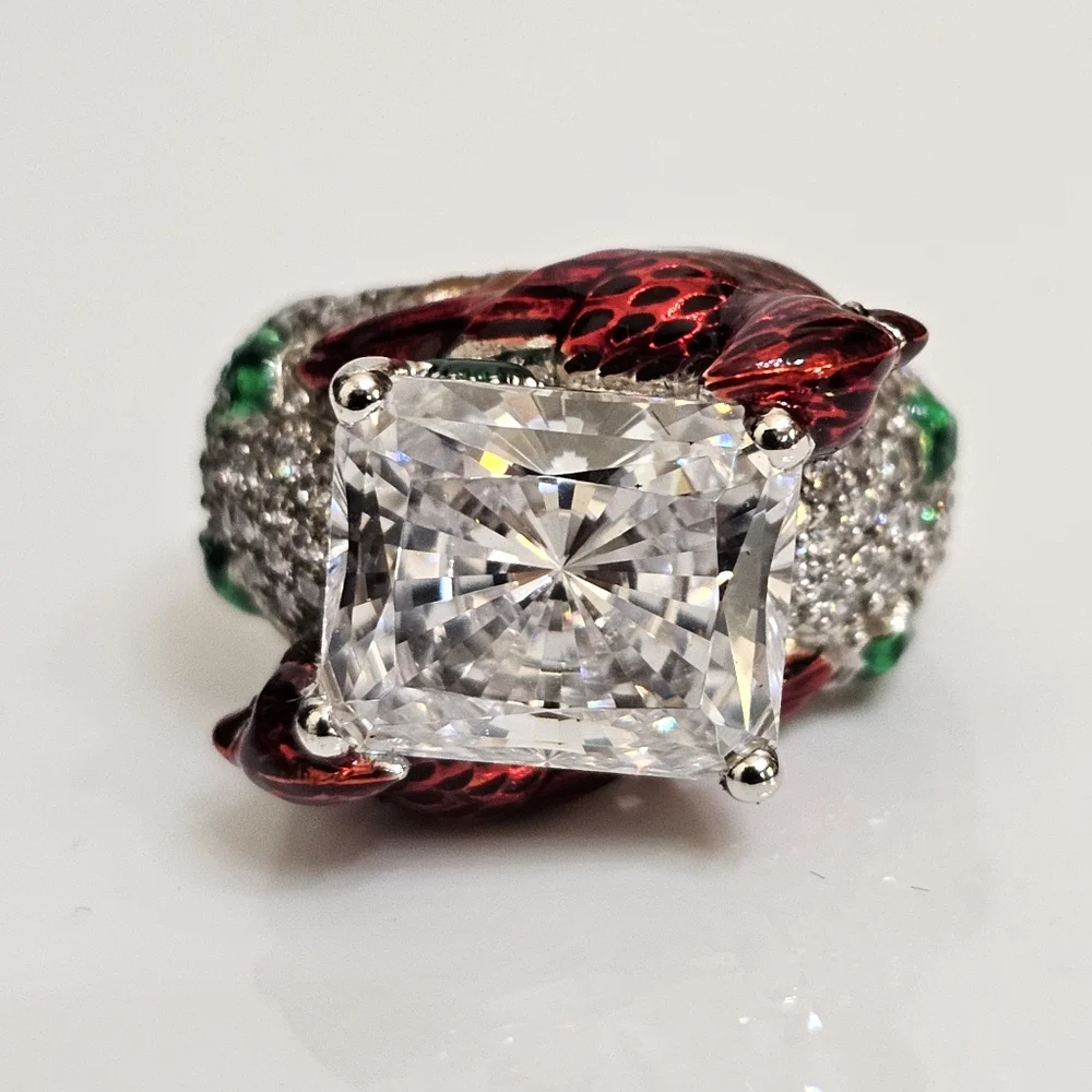 Rare VW 5 Carat Absolute Gemstone Cardinal Ring Sterling Silver Size 5! - Picture 4 of 10